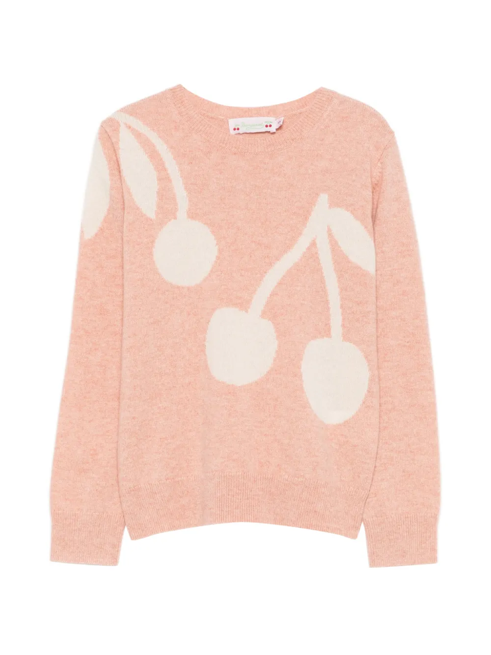 Bonpoint cherry-intarsia sweater - Rosa