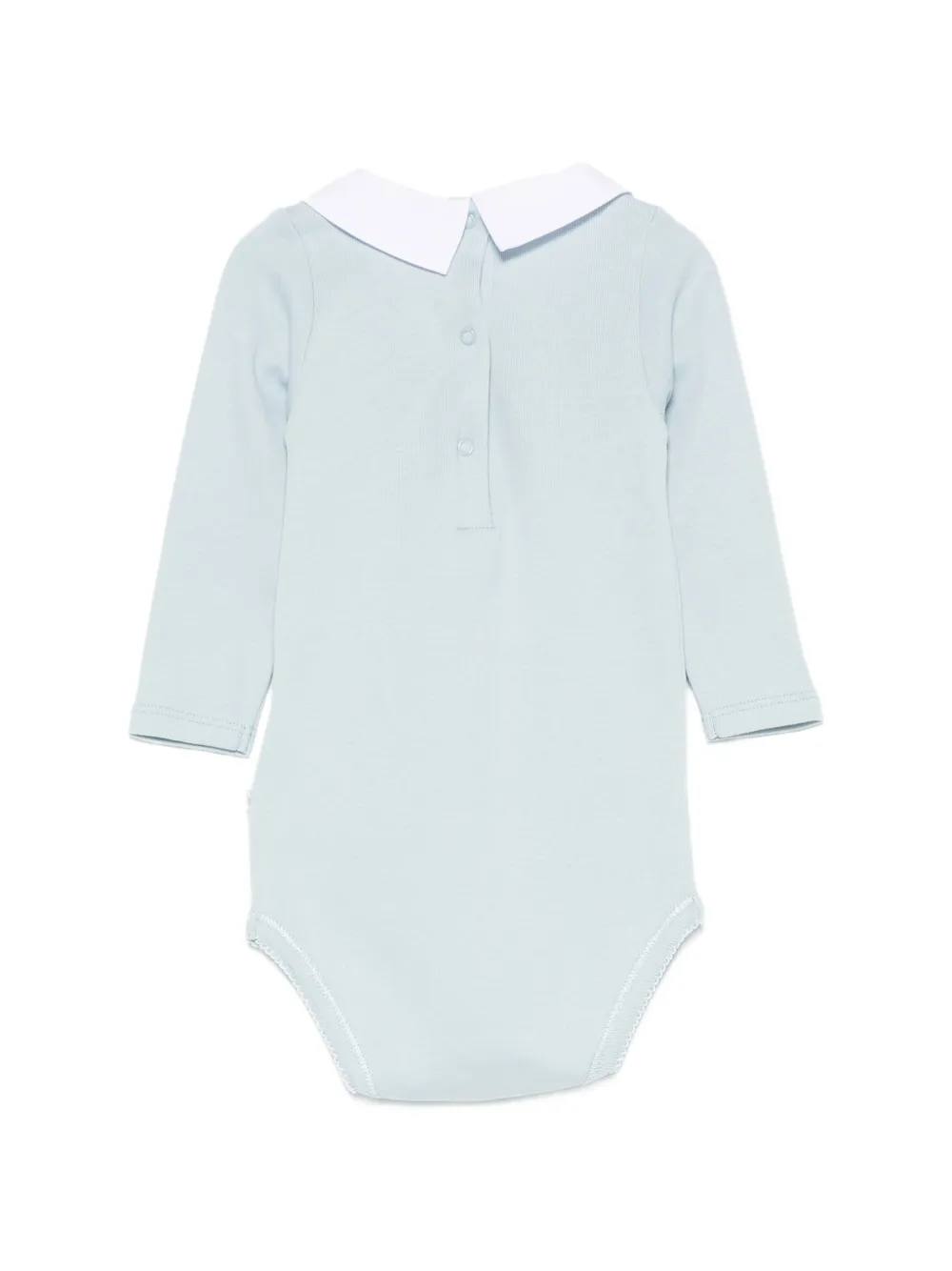 Bonpoint Romper met geborduurde auto Blauw
