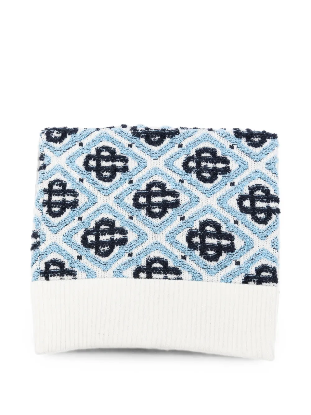 CASABLANCA KIDS Gebreide muts met logo-jacquard Blauw