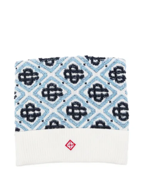 CASABLANCA KIDS logo-jacquard knit beanie hat