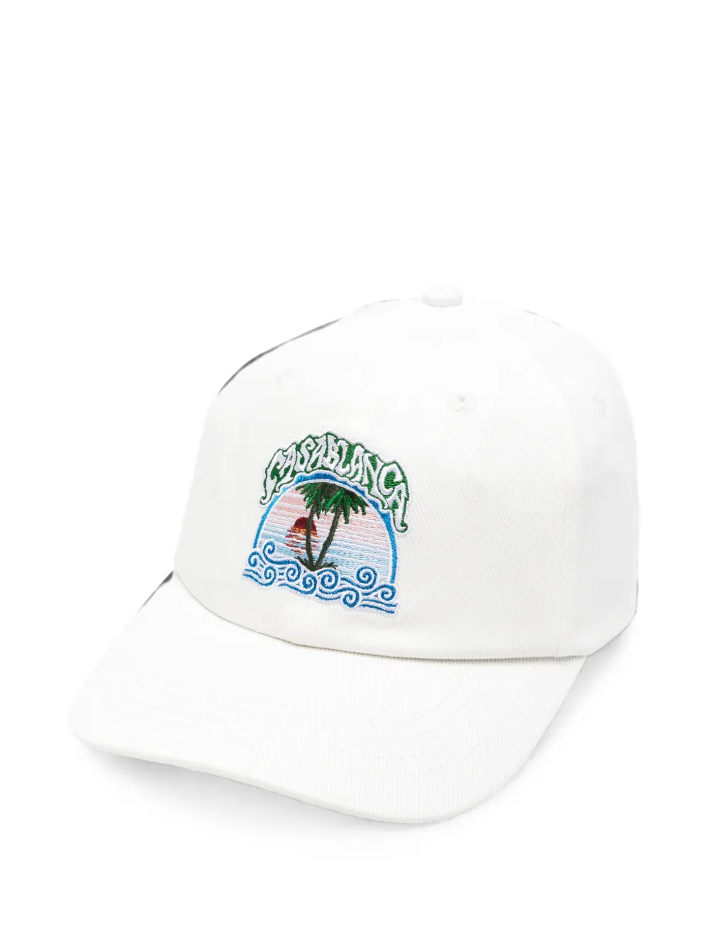 CASABLANCA KIDS embroidered-logo baseball cap - Bianco
