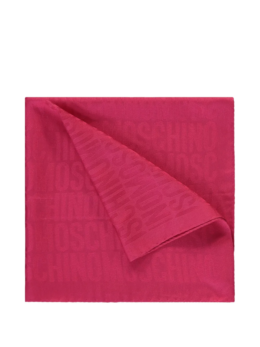 Moschino logo-jacquard silk scarf - Rosa