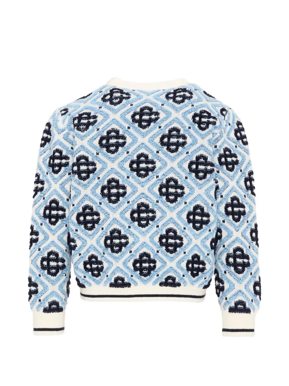 CASABLANCA KIDS Vest met monogram-print en lange mouwen Wit