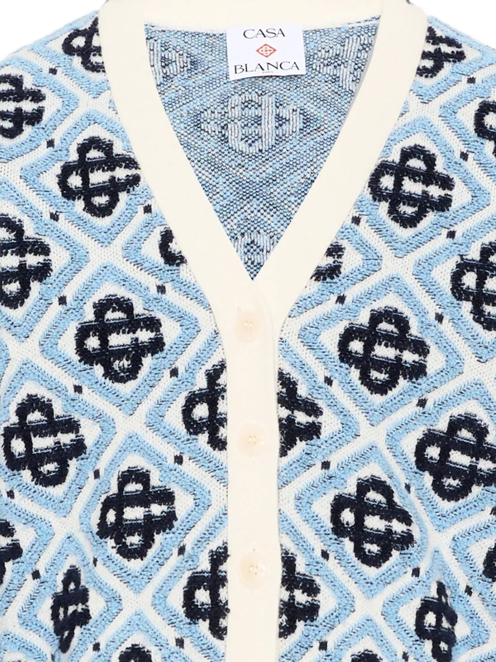 CASABLANCA KIDS Vest met monogram-print en lange mouwen Wit