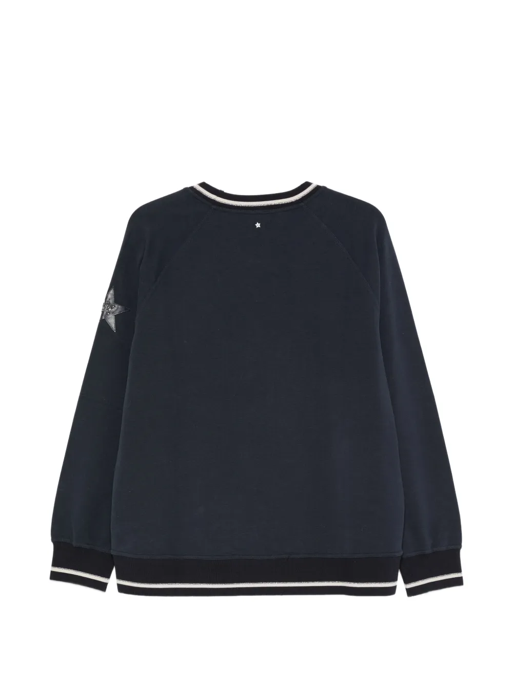 Lorena Antoniazzi Trui met raglan mouwen en gestreepte afwerking Blauw
