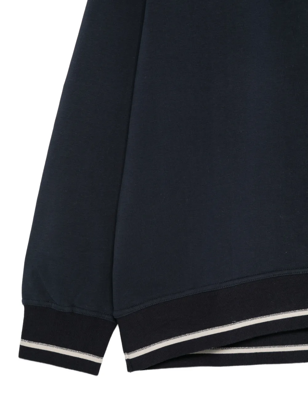 Lorena Antoniazzi Trui met raglan mouwen en gestreepte afwerking Blauw