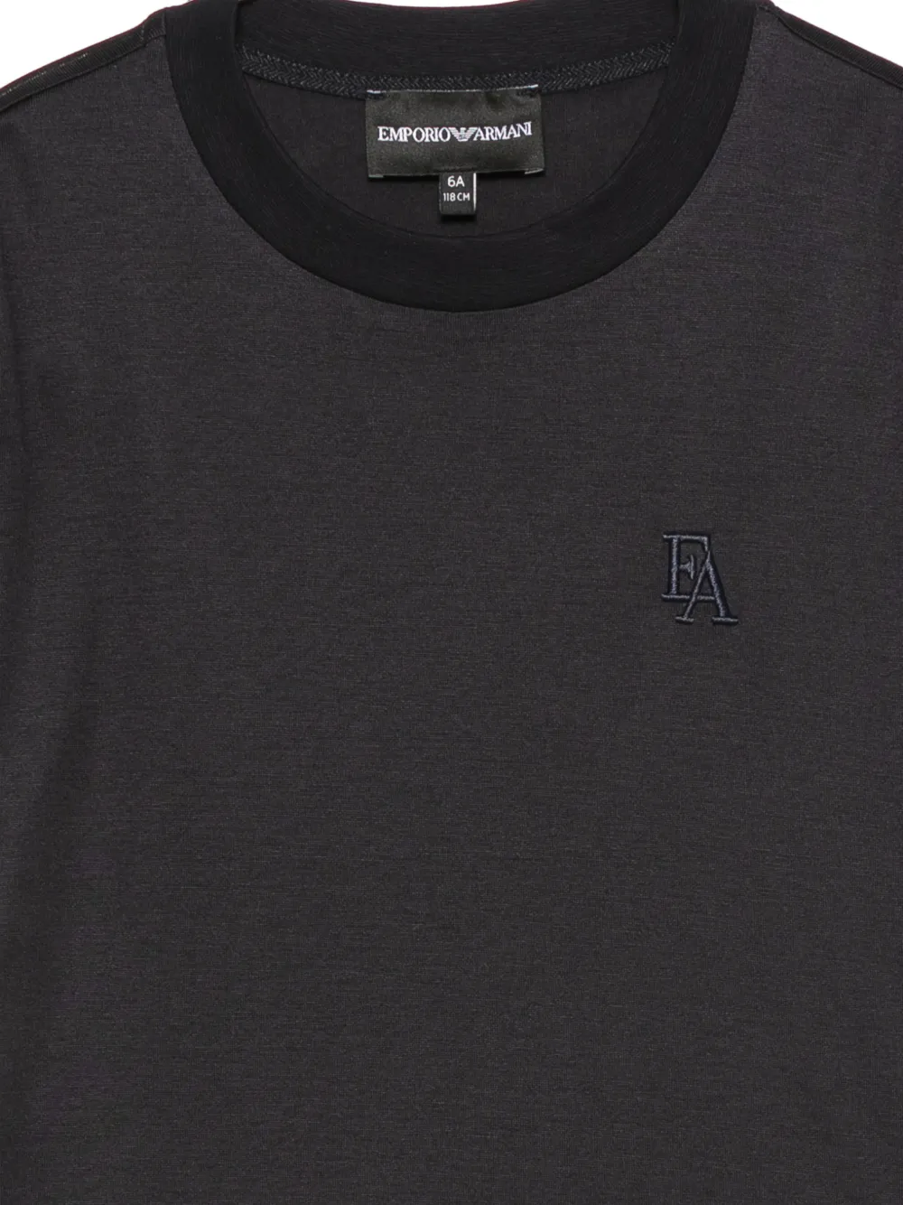 Emporio Armani Kids T-shirt met geborduurd logo Zwart