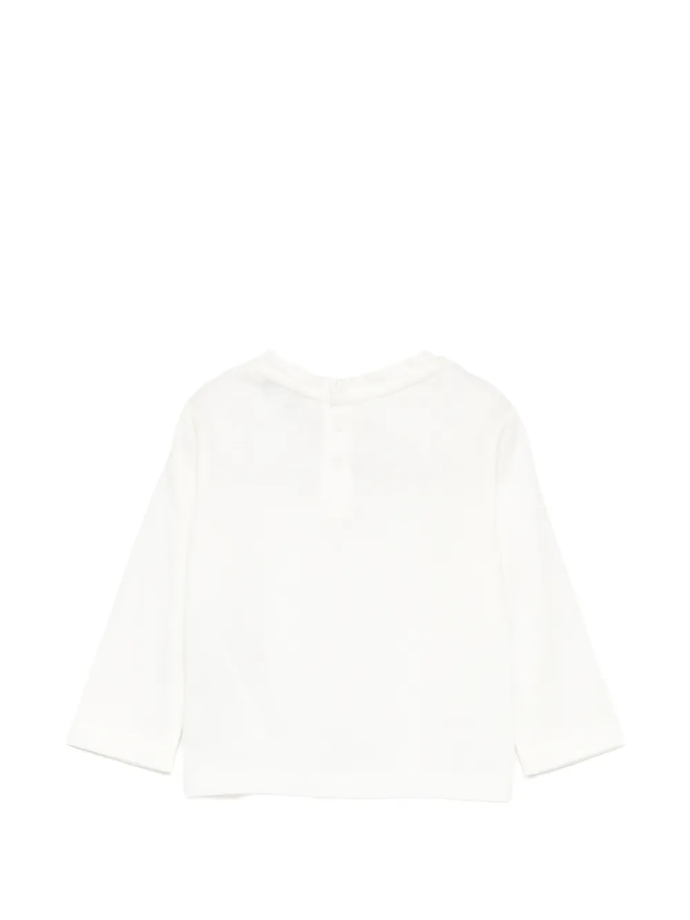 Emporio Armani Kids T-shirt met lange mouwen en logo-print Beige