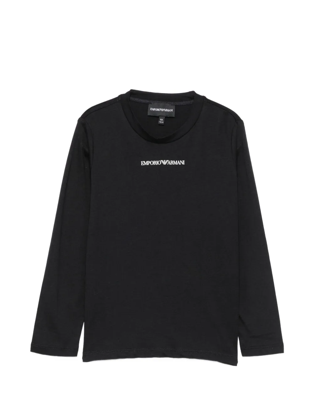 Emporio Armani Kids logo-print long-sleeve T-shirt - Blu
