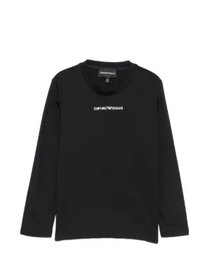 Emporio Armani Kids ロングスリーブシャツ | ブラック | FARFETCH JP