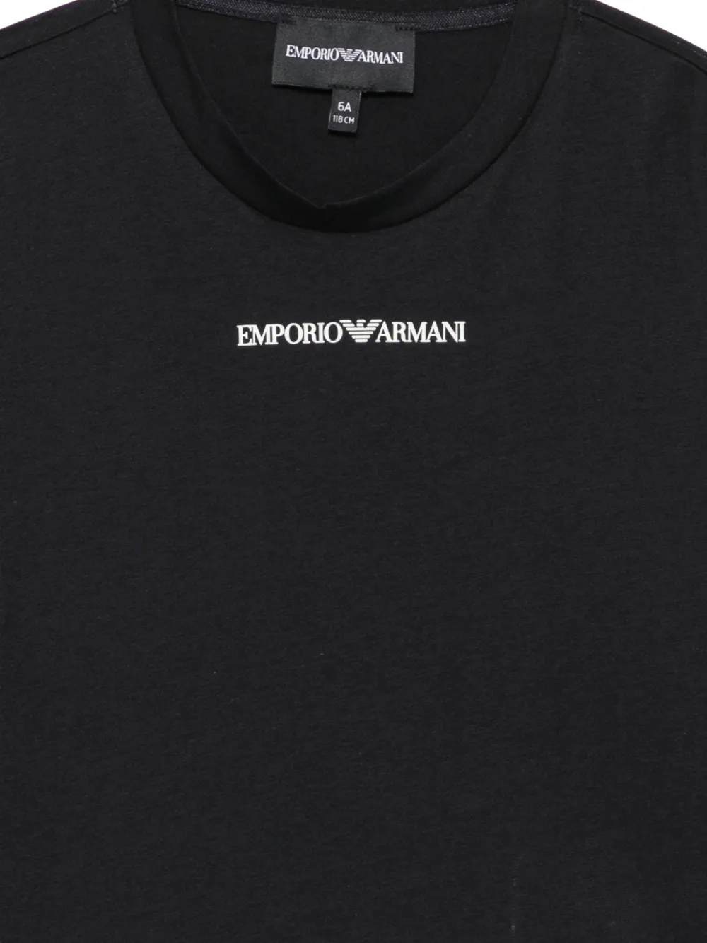 Emporio Armani Kids T-shirt met lange mouwen en logo-print Blauw