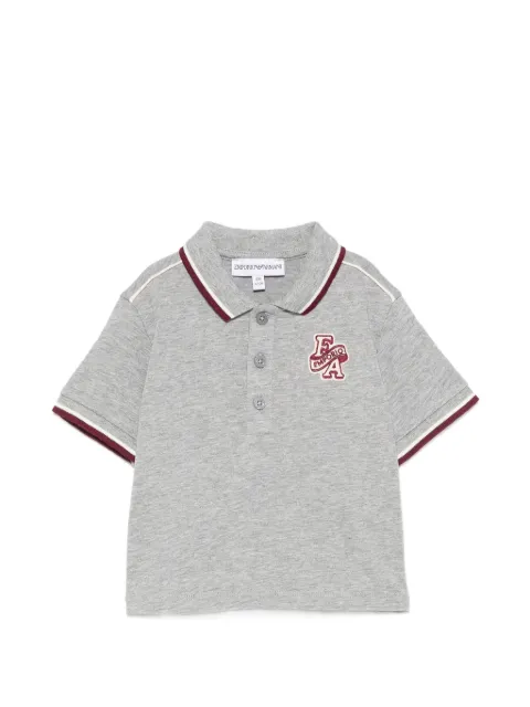Emporio Armani Kids logo-patch tipped polo shirt