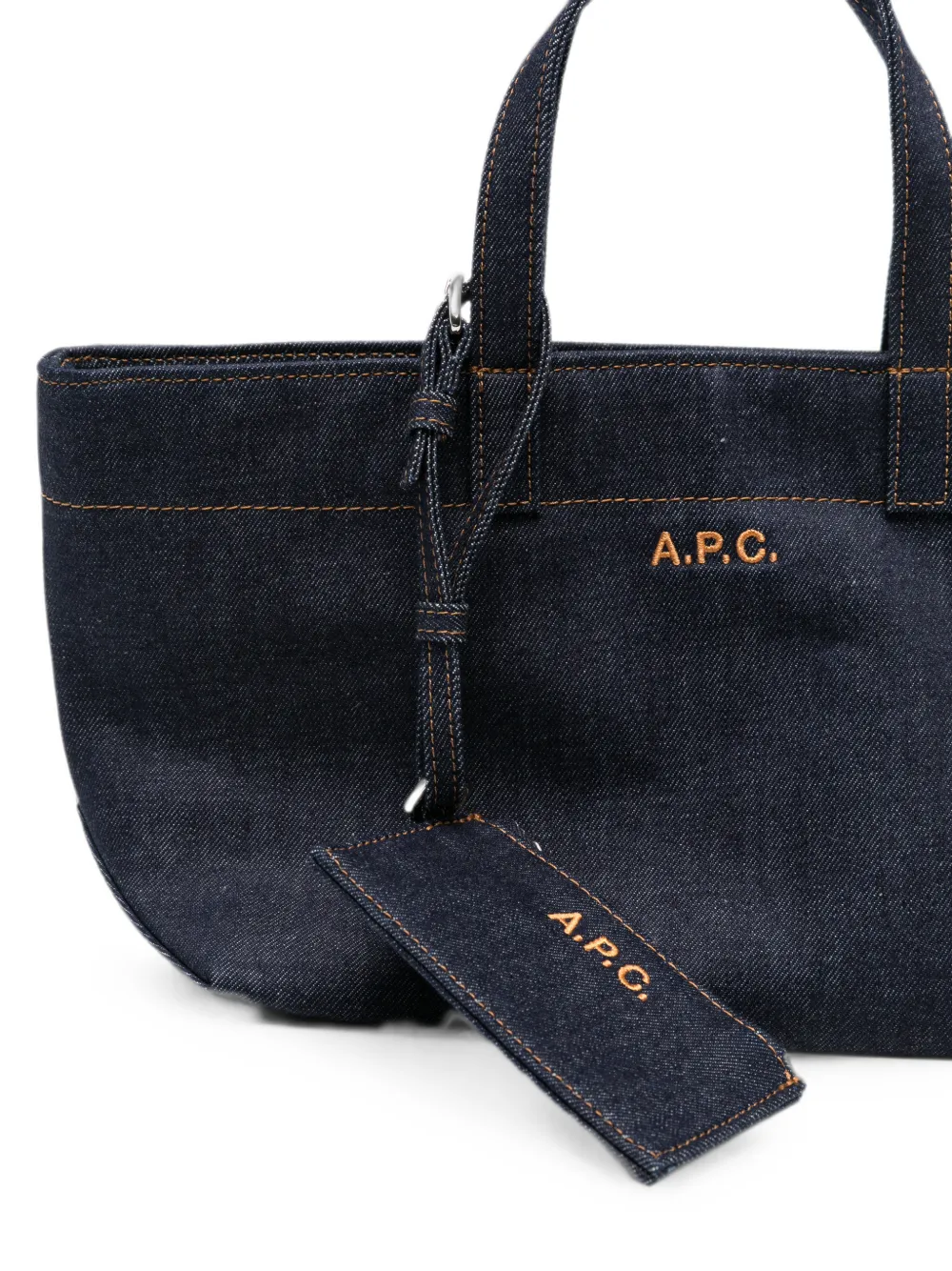 A.P.C. Kleine Le Drummer denim shopper Blauw