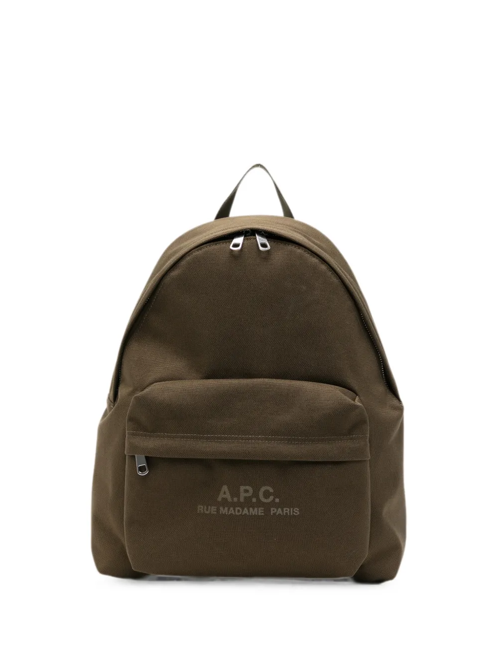 A.P.C. logo-print backpack - Grün
