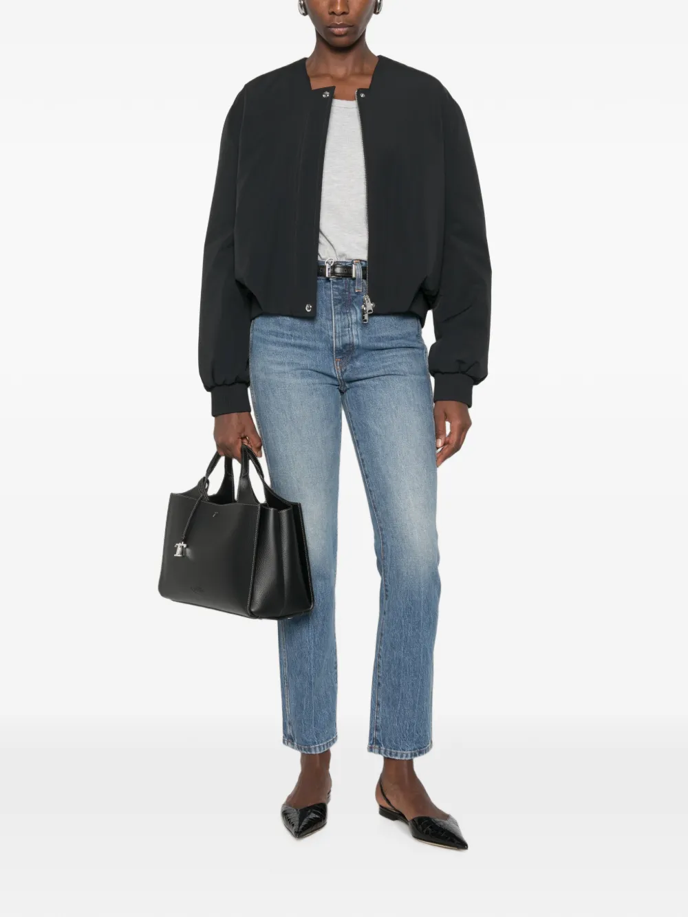 KHAITE Finley gerafelde jeans met vervaagd effect Blauw