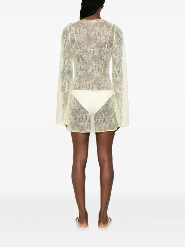 long sleeve black cut out mini dress Michelle / | MESHKI making it a versatile Sloane Dress in French AZD4844-E Lining Color:Chai
