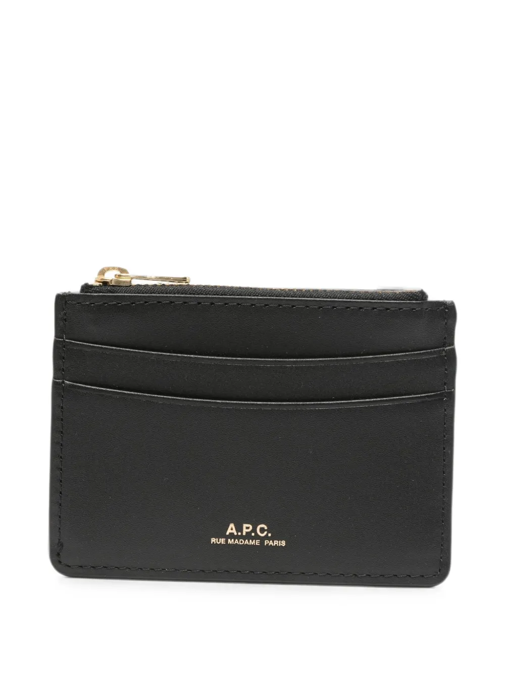 A.P.C. logo-print cardholder - Nero