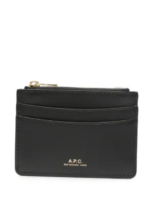 A.P.C. Demi-Lune Mini Compact Wallet | Black | FARFETCH
