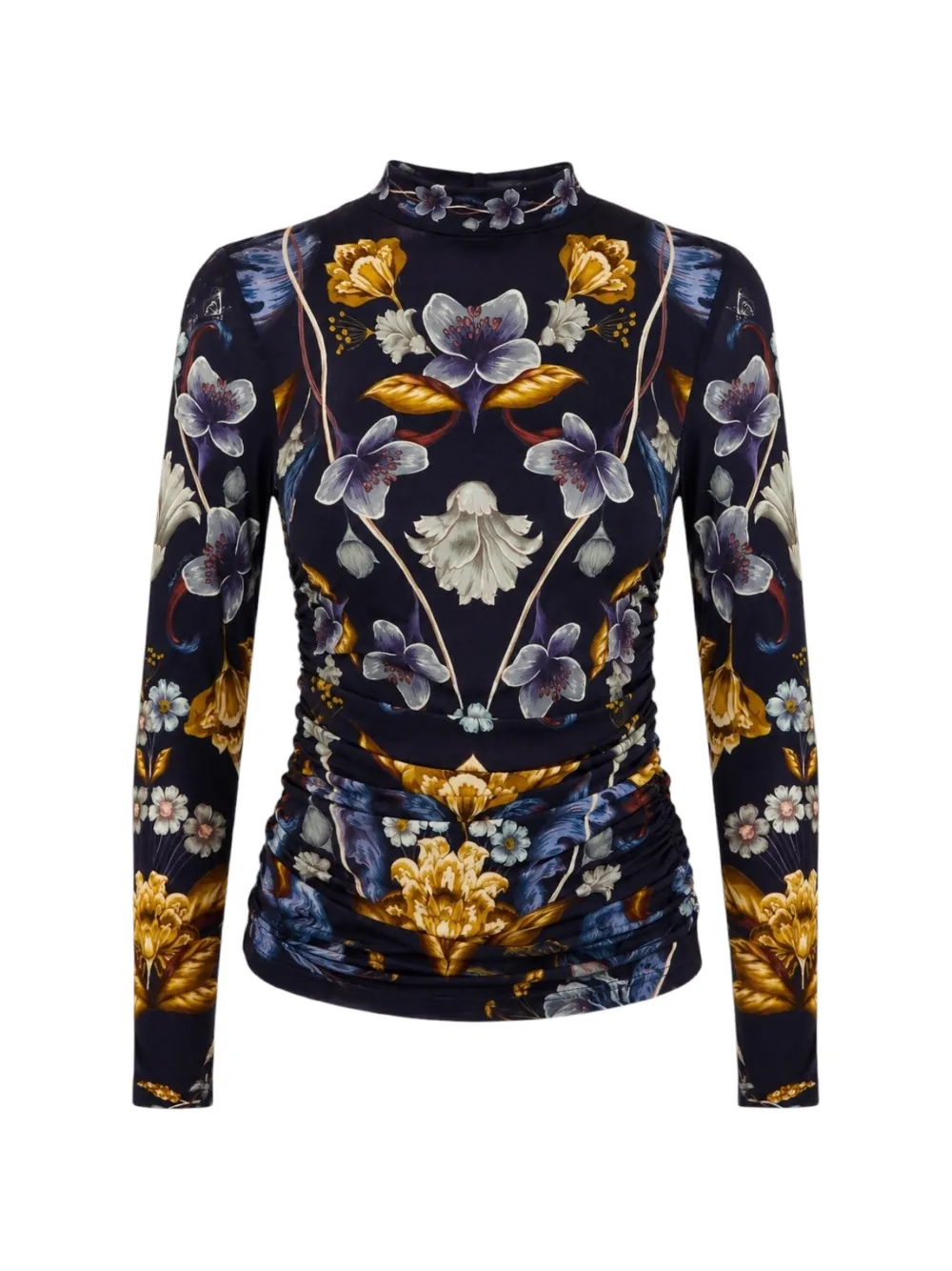 FARM Rio floral-print ruched top