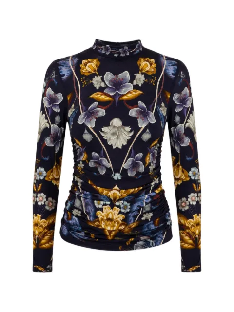 FARM Rio floral-print ruched top