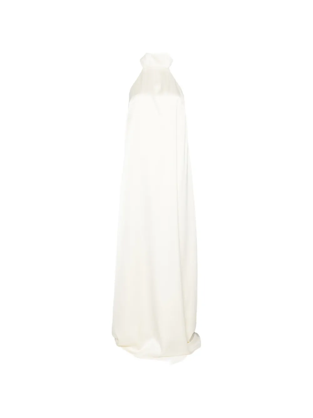 THE ARCHIVIA Riviera feather-trim maxi dress - Toni neutri