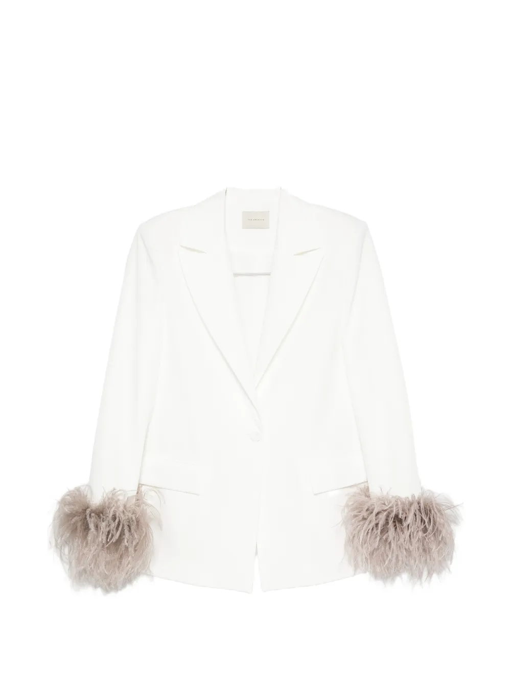 THE ARCHIVIA feather-cuff blazer - Weiß