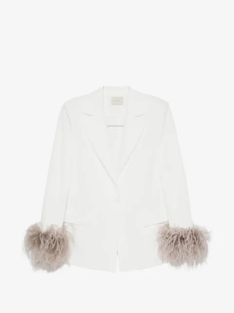 THE ARCHIVIA feather-cuff blazer