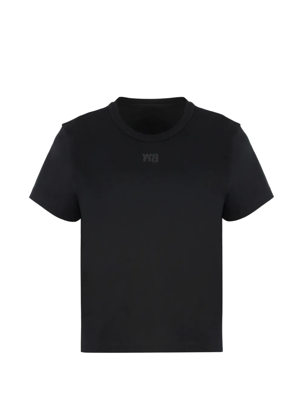 Alexander Wang puff logo shrunken T-shirt in cotton jersey