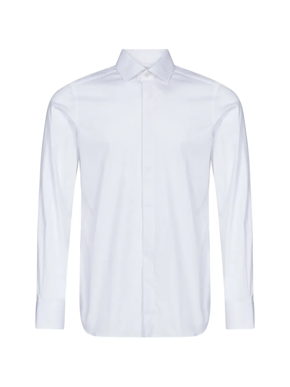 Zegna pointed-collar button-fastening shirt Wit