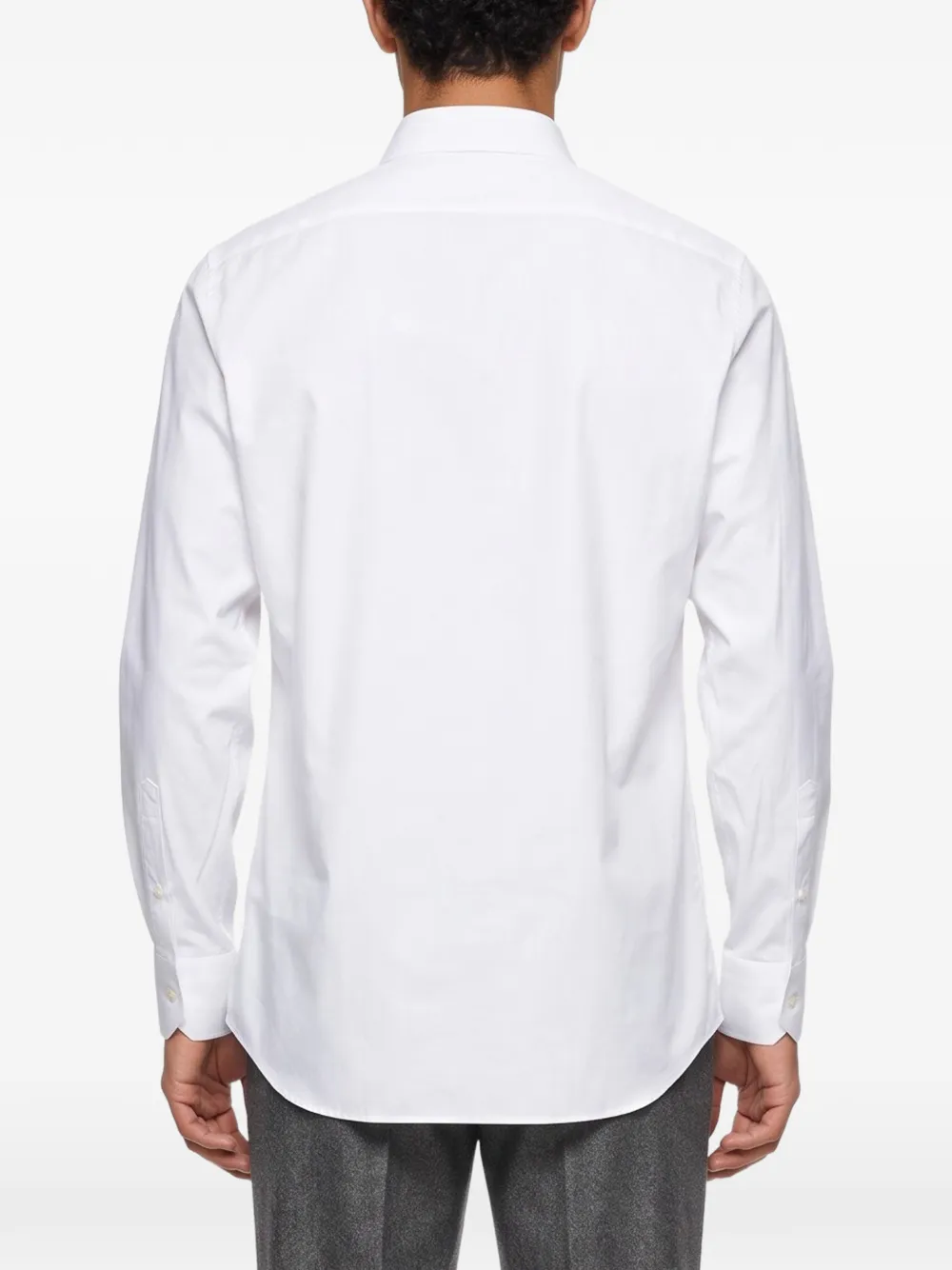 Zegna pointed-collar button-fastening shirt Wit