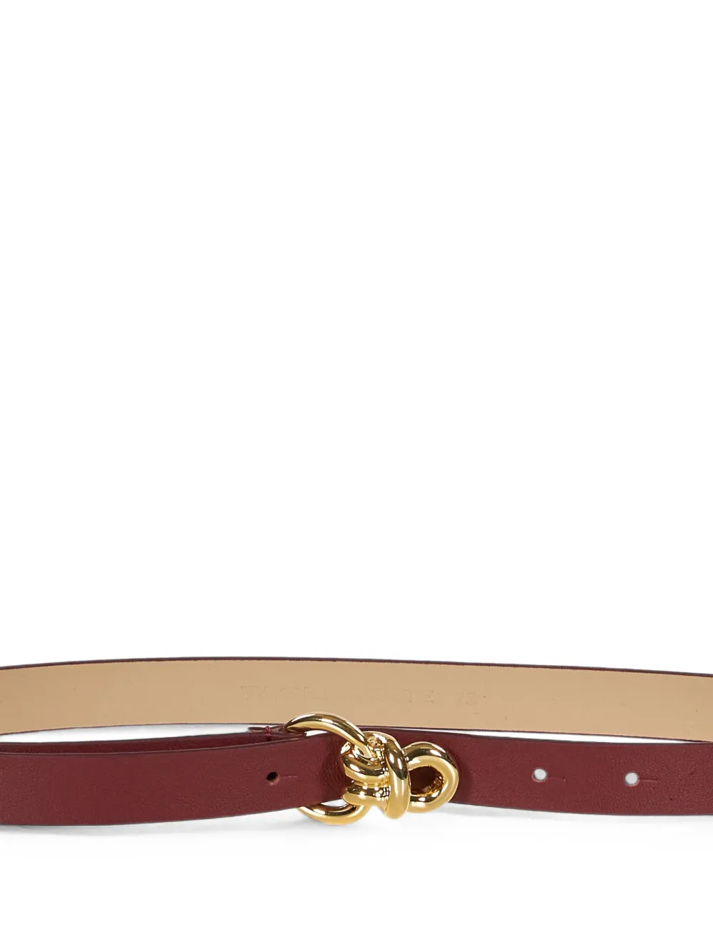 Tagliatore knot-detail leather belt Rood