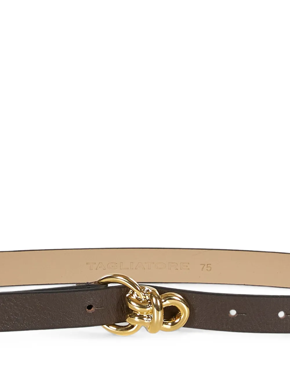 Tagliatore knot-detail leather belt Bruin