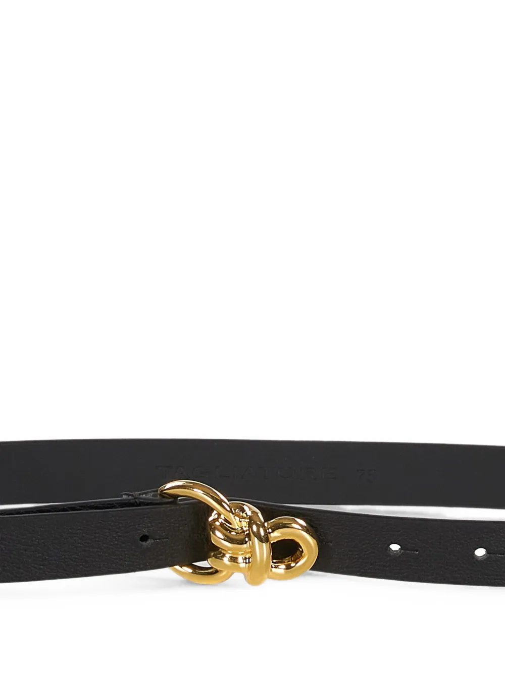 Tagliatore knot-detail leather belt Zwart
