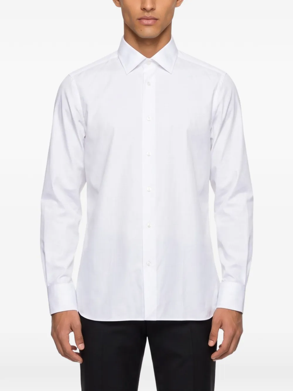 Zegna long-sleeve shirt Wit