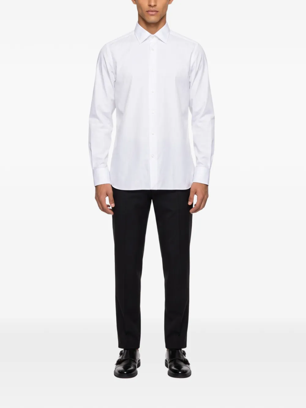 Zegna long-sleeve shirt Wit