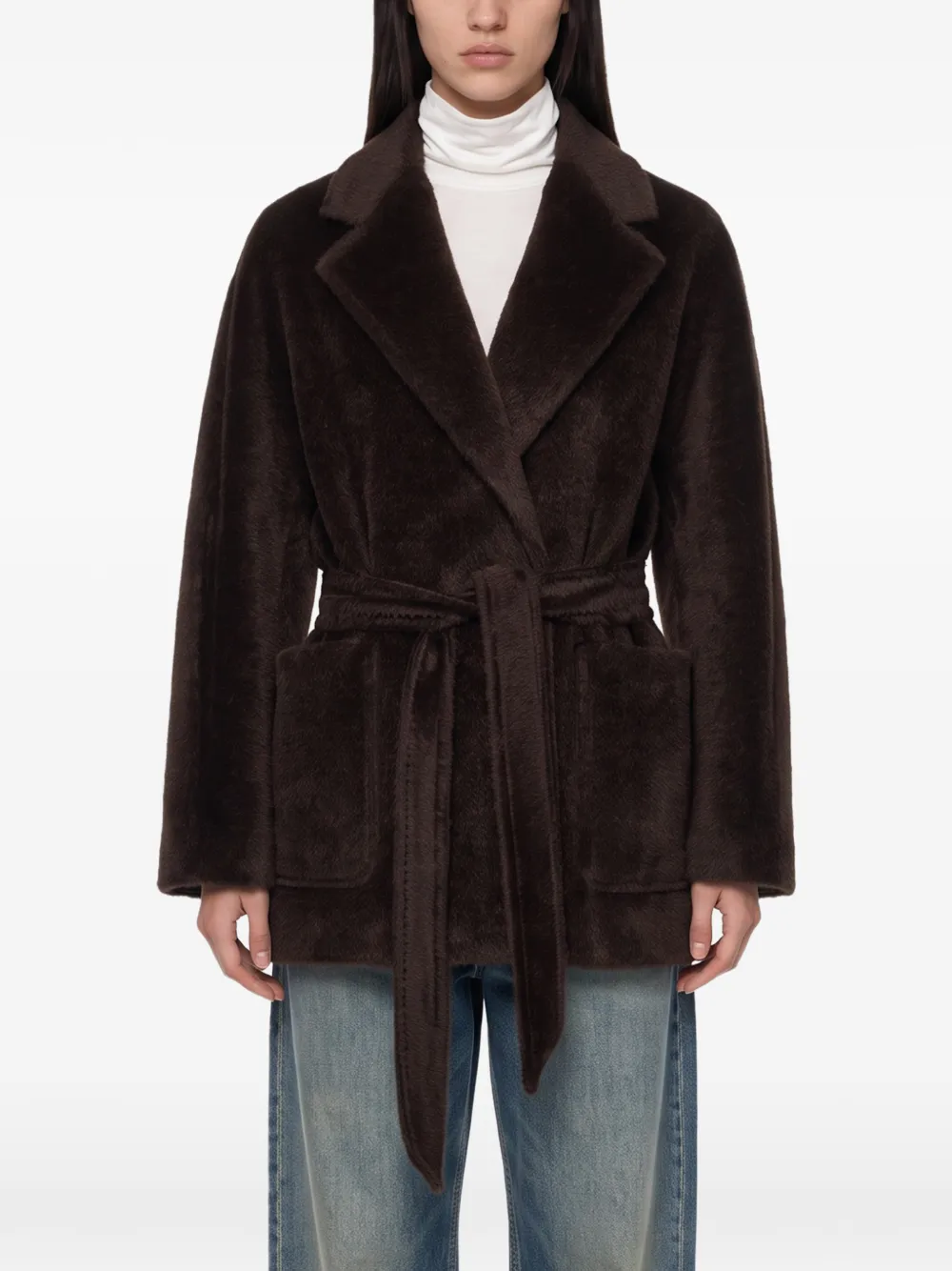 Tagliatore Denise belted coat Bruin