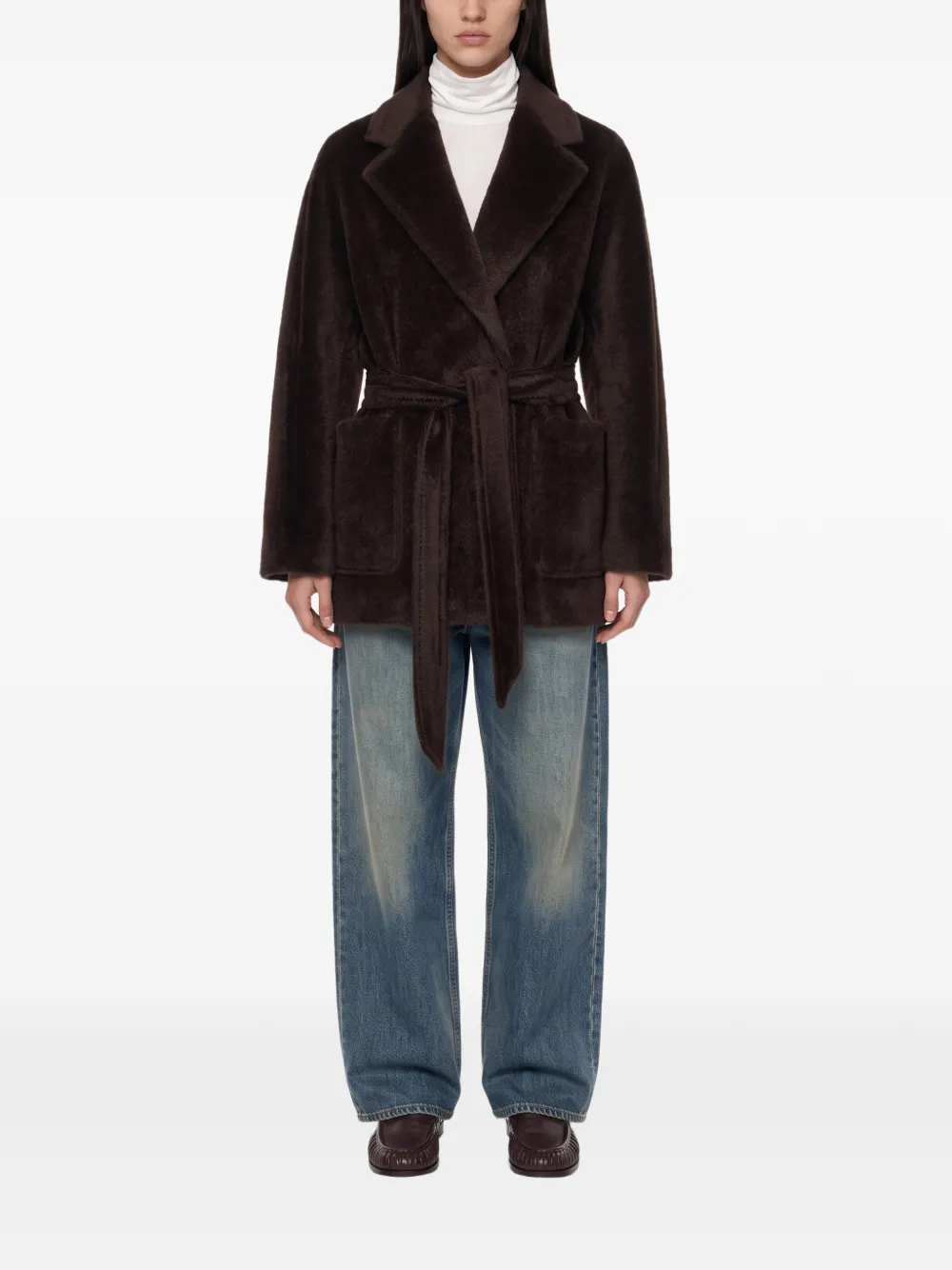 Tagliatore Denise belted coat Bruin