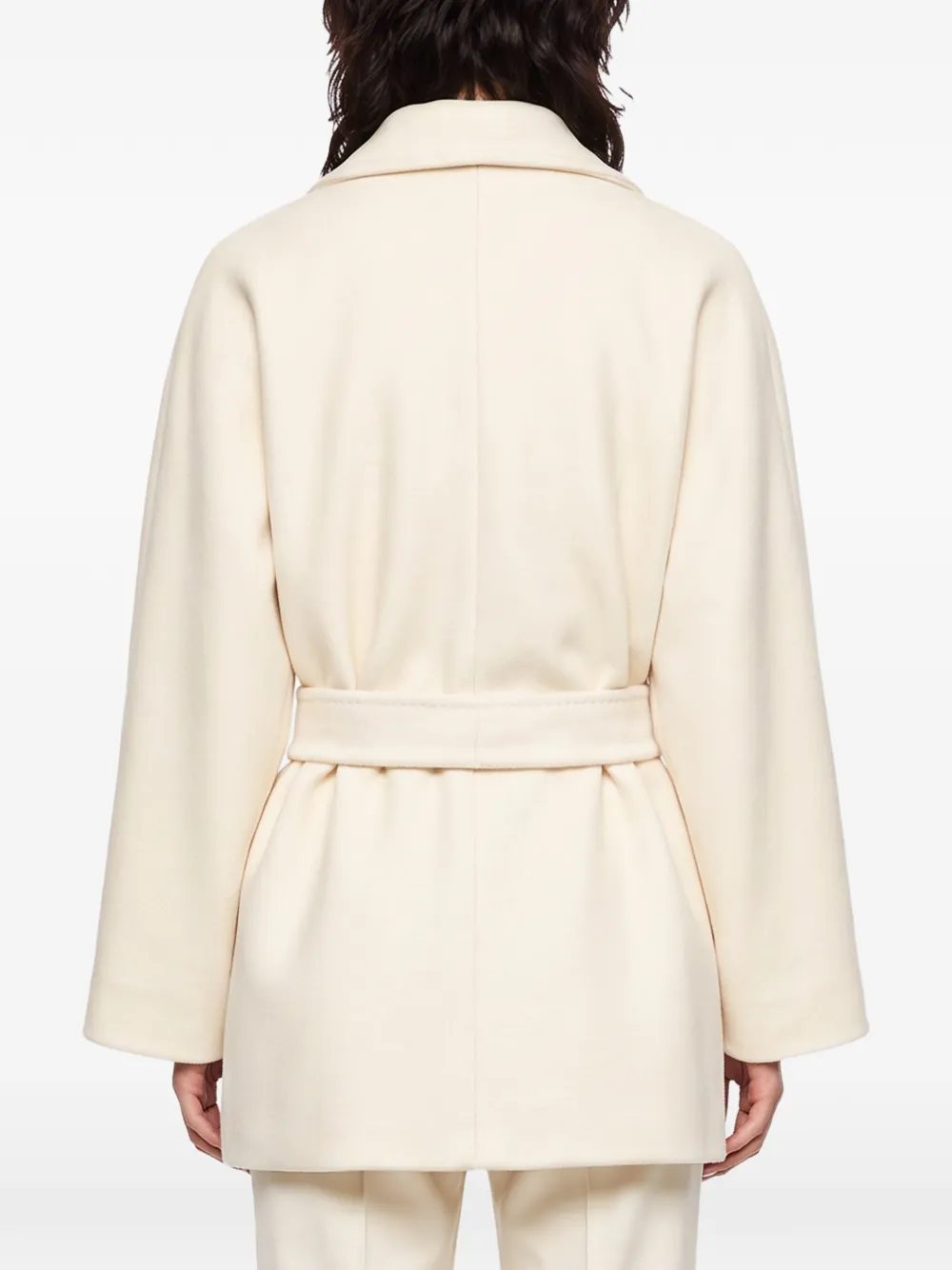 Tagliatore Denise belted notch-lapels coat Beige