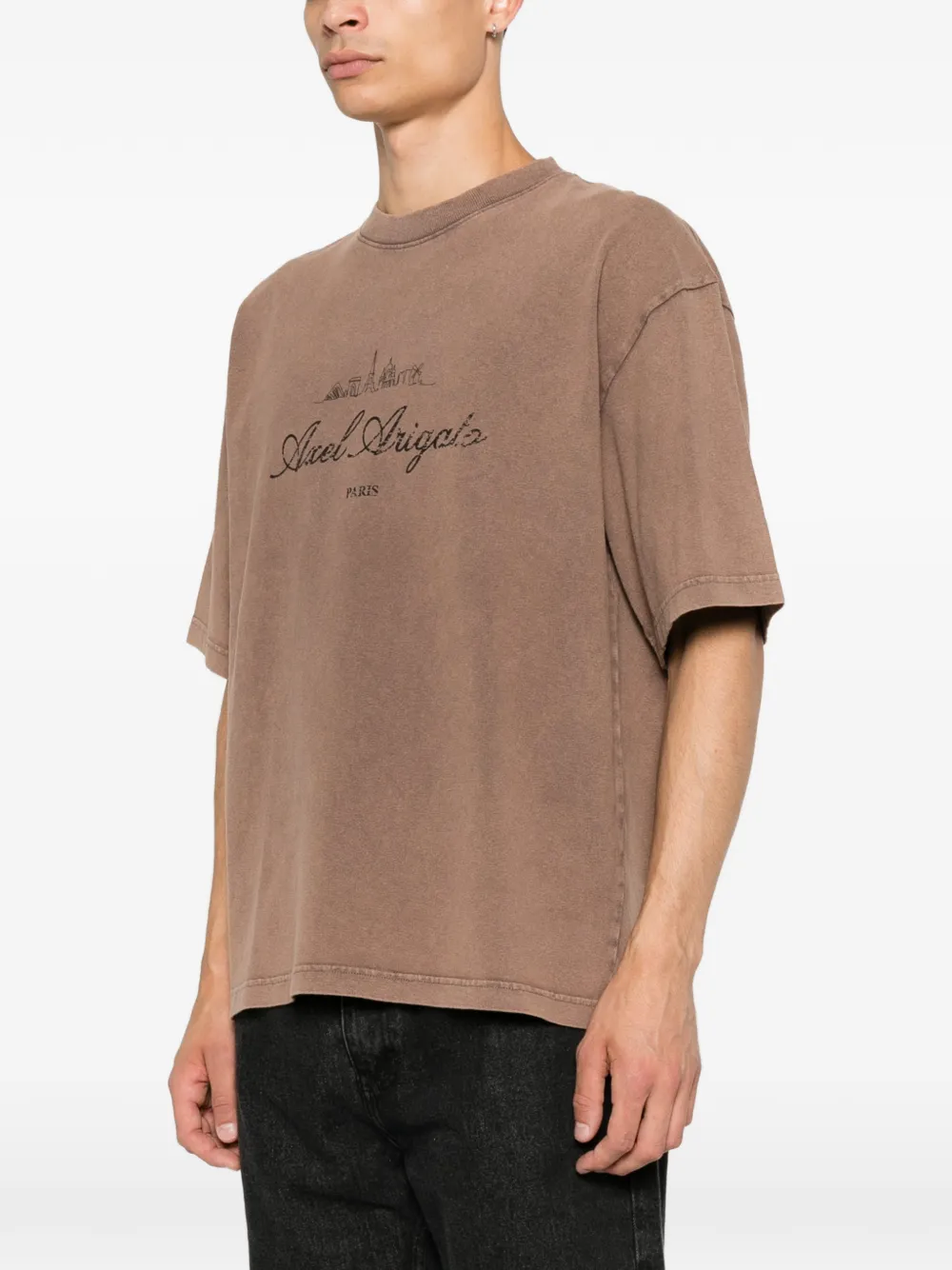 Axel Arigato Paris Washed Sky katoenen-T-shirt Bruin