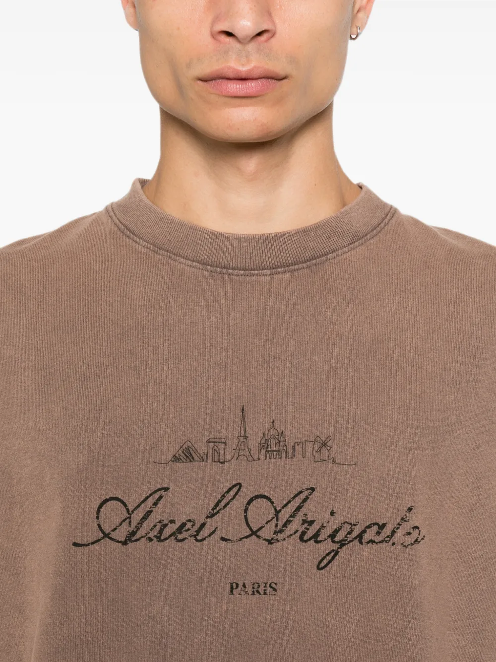 Axel Arigato Paris Washed Sky katoenen-T-shirt Bruin