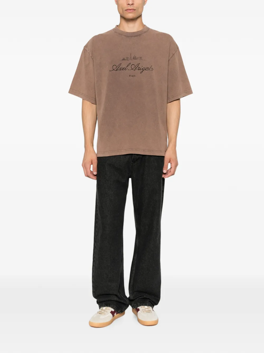 Axel Arigato Paris Washed Sky katoenen-T-shirt Bruin