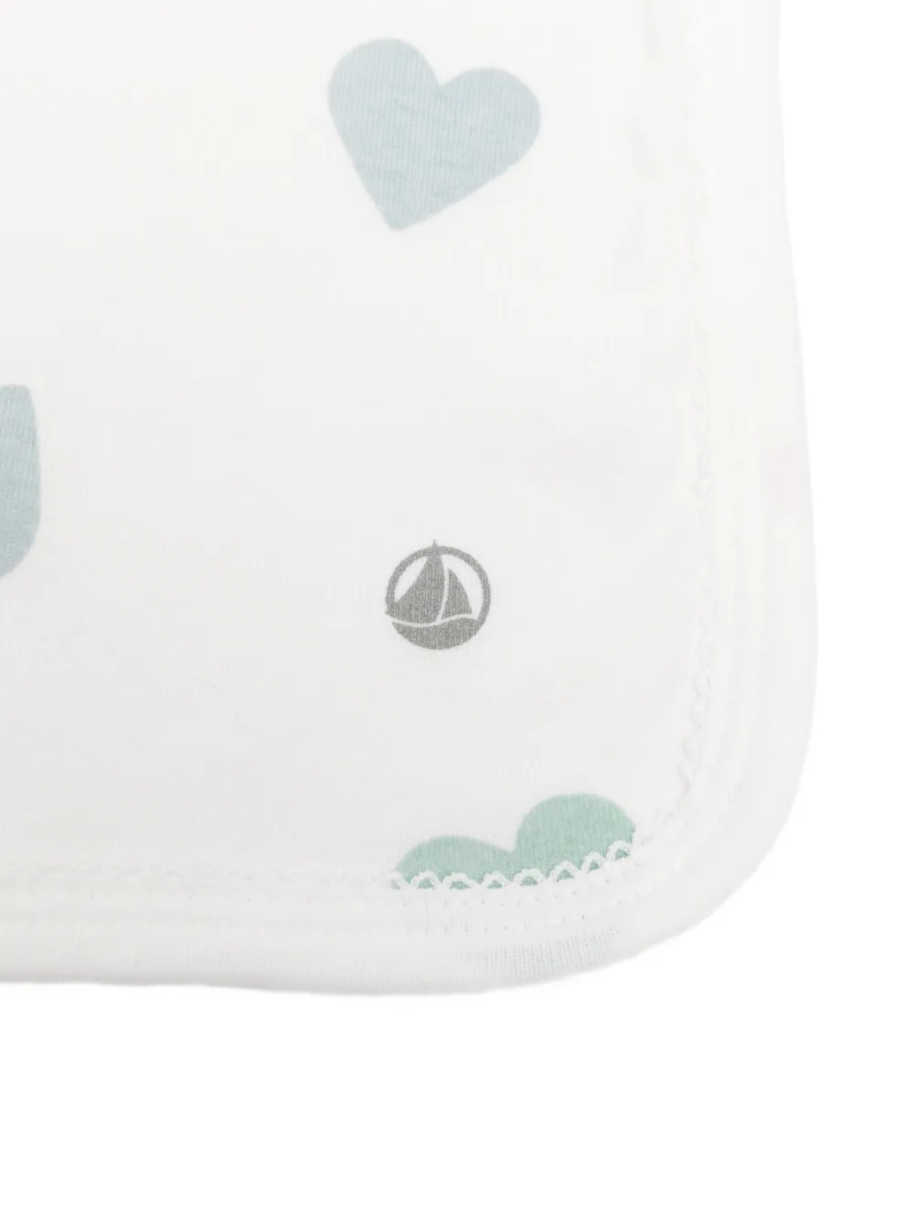 Petit Bateau Handdoek met hartprint Wit