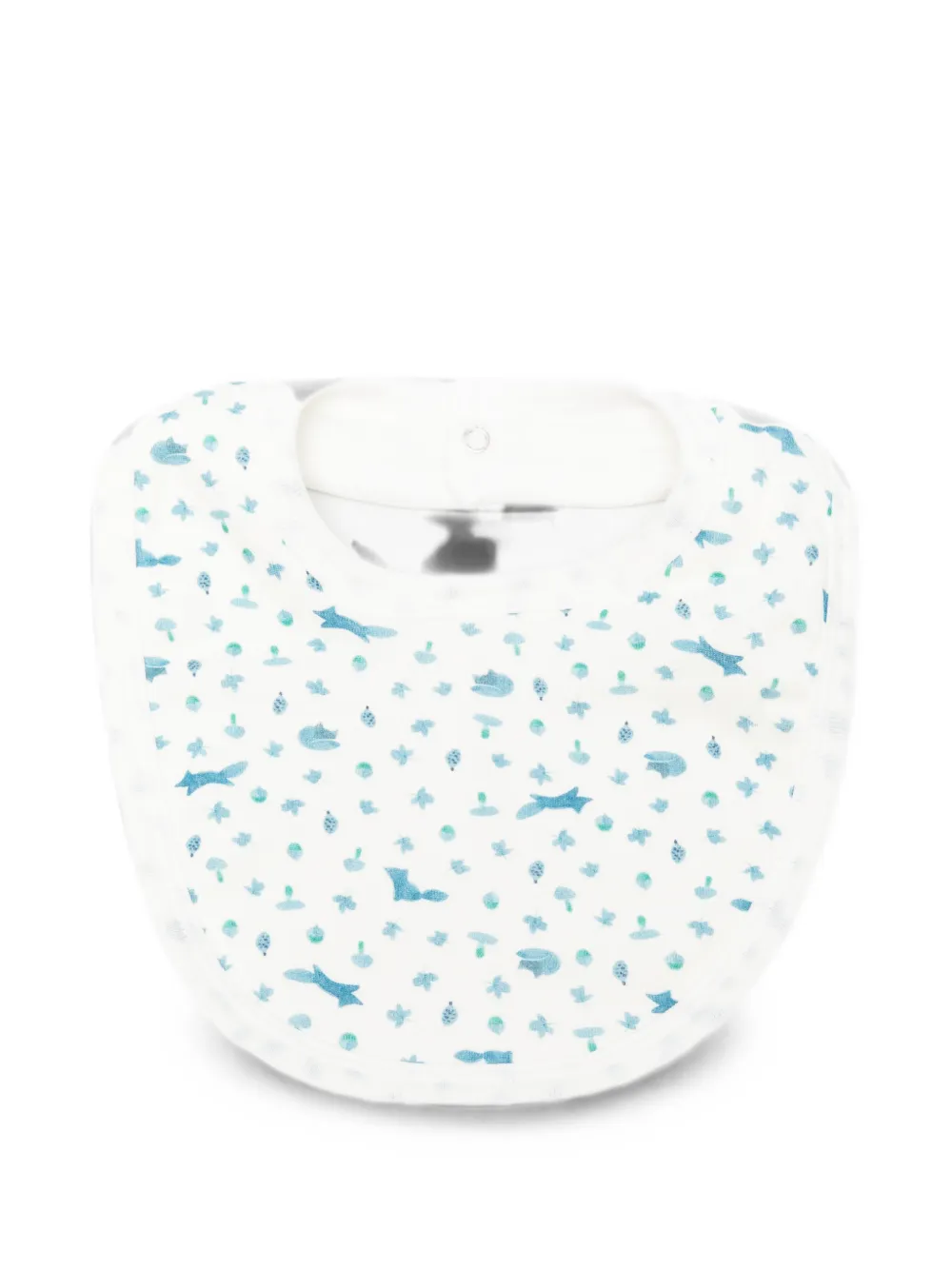 Petit Bateau graphic-print press-stud bib - Bianco