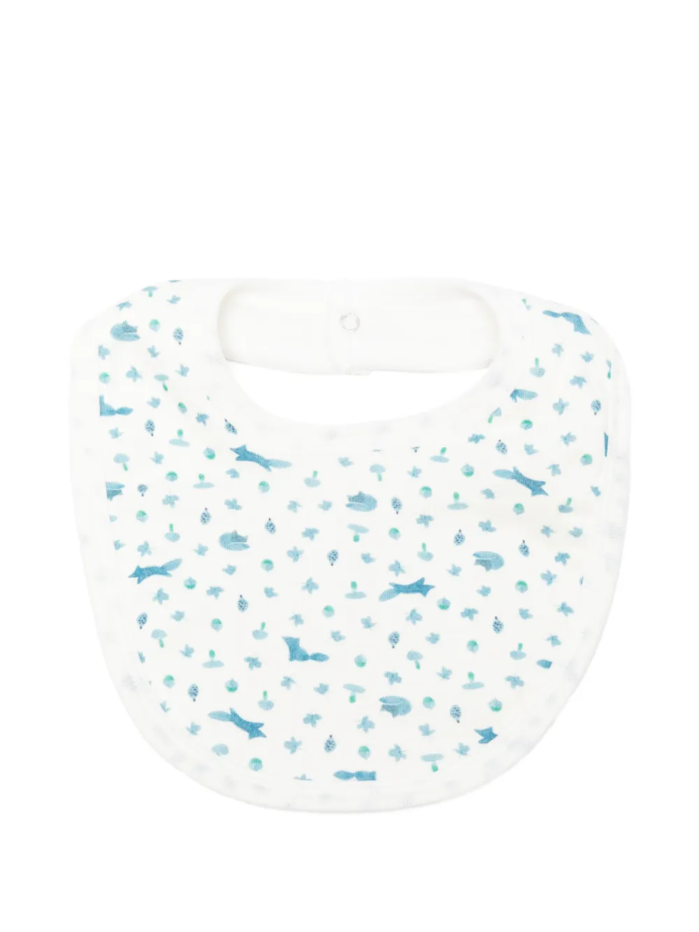 Petit Bateau graphic-print press-stud bib - Bianco