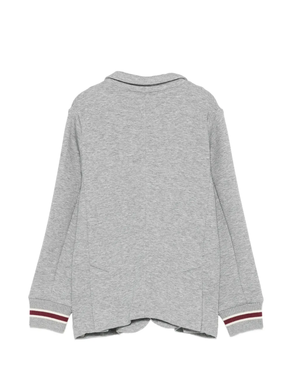 Emporio Armani Kids Blazer met gestreepte afwerking en logopatch Grijs