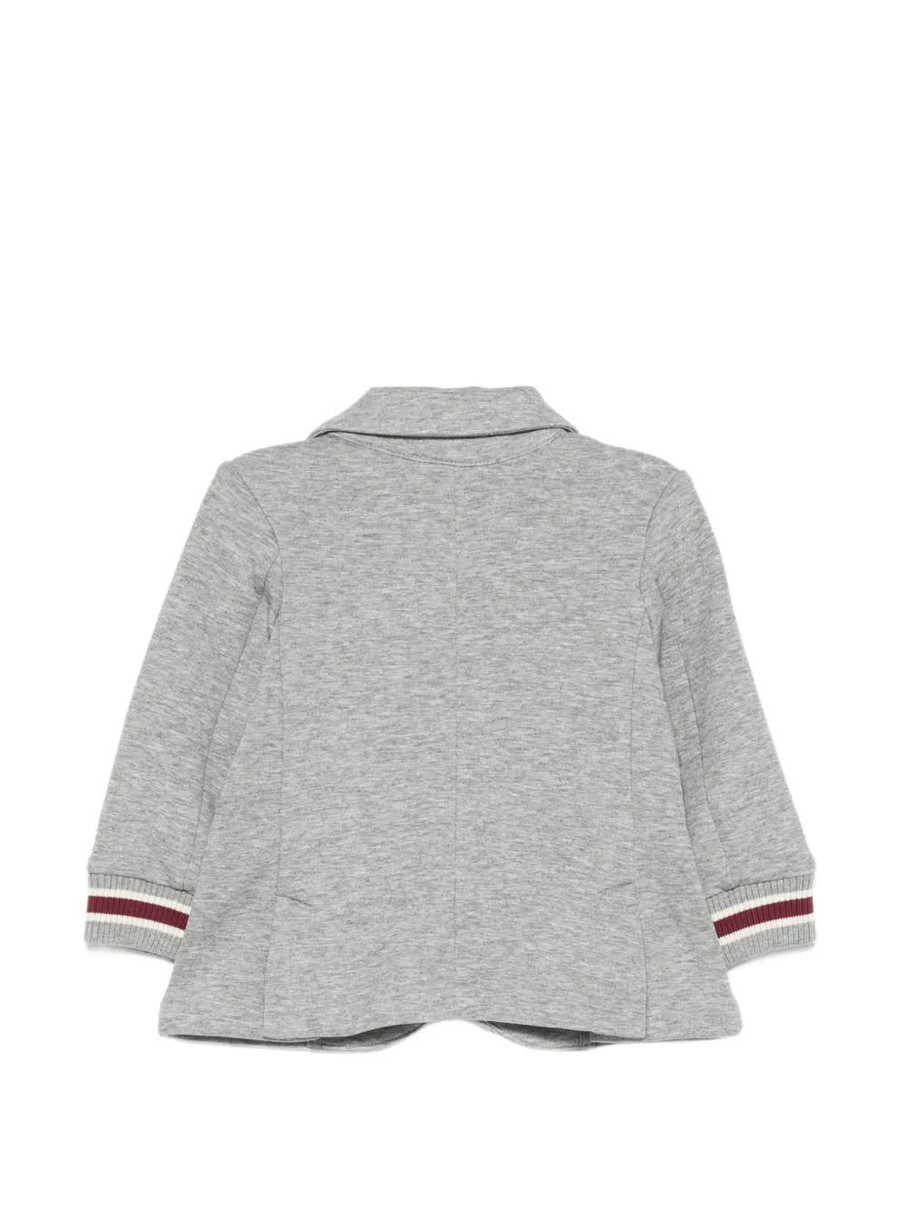 Emporio Armani Kids Jack met logo-patch en gestreepte afwerking Grijs