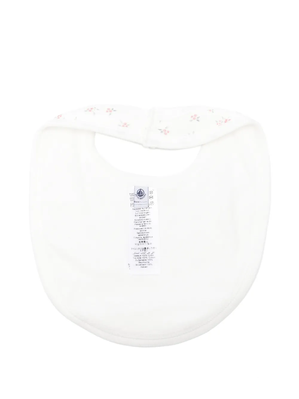 Petit Bateau Slabbetje met bloemenprint Beige