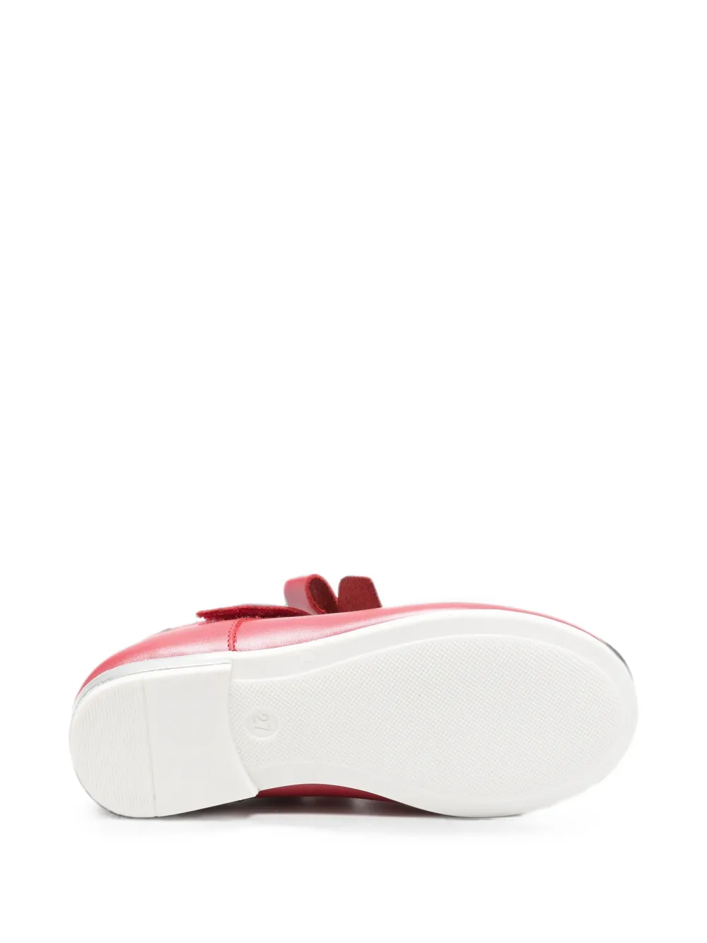 Monnalisa bow-detail touch-strap ballet flats Rood