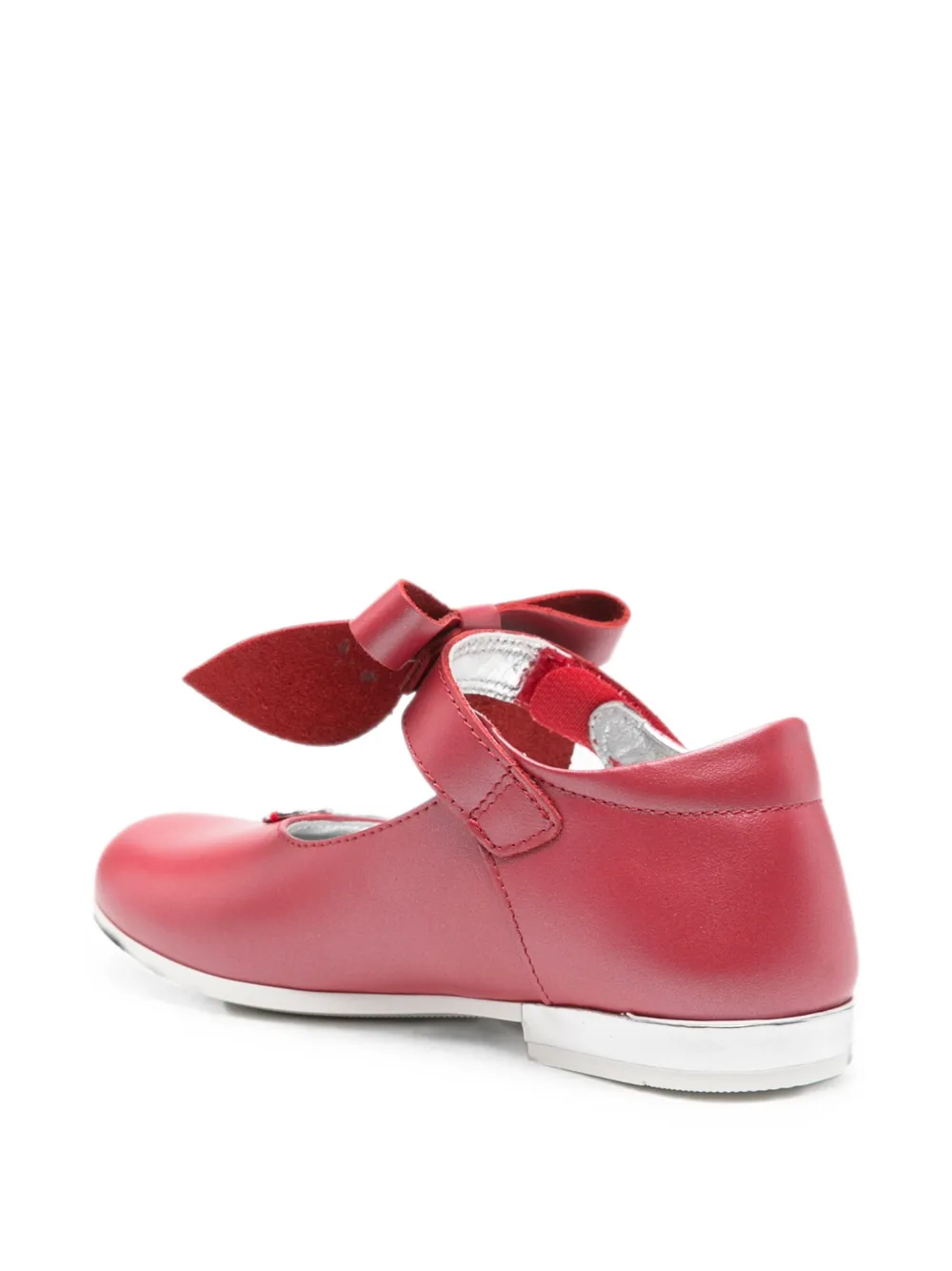 Monnalisa bow-detail touch-strap ballet flats Rood