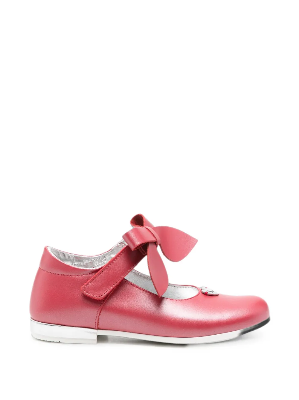 Monnalisa bow-detail touch-strap ballet flats - Rosso